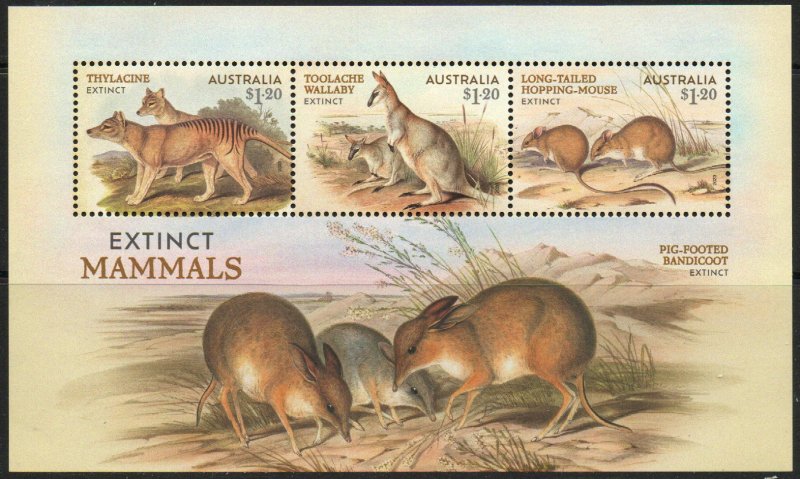 Australia 5629a - Mint-NH - Extinct Mammals (MS) (2023) (cv $4.80)