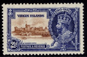 BRITISH VIRGIN ISLANDS GV SG105, 2½d brown & deep blue, M MINT.