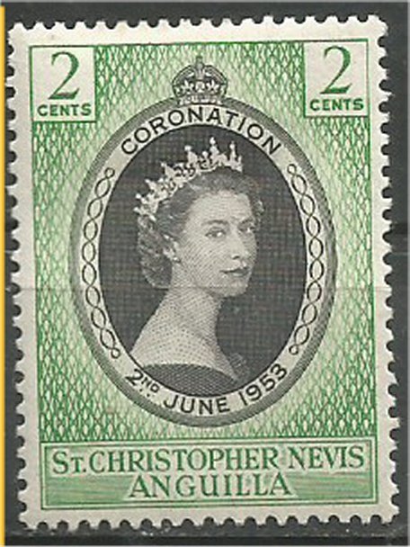 St. Christopher-Nevis-Anguilla,1953, MH, 2c, Coronation Scott 119