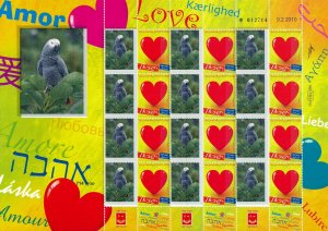 ISRAEL 2014 - 2015 BIRDS AFRICAN GREY PARROT SHEET MNH  