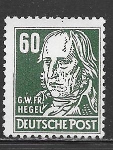 Germany DDR 133: 60pf GWF Hegel, unused, NG, F-VF