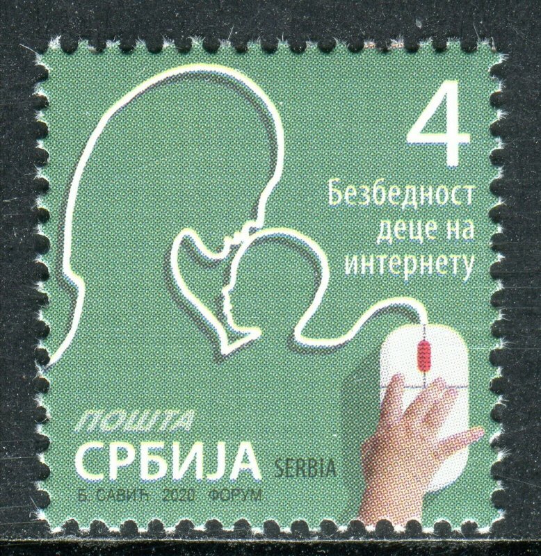 1498 SERBIA 2020 - Child Safety Online - Regular Stamp - MNH Set