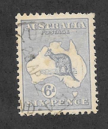 Australia Scott #48 Used 6p Kangaroo & Map 2017 CV $17.50