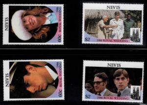 Nevis Scott 498-499 MNH** 1986 Wedding singles from pairs
