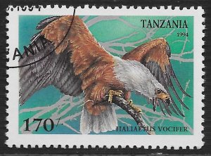 Tanzania #1283 170sh Raptors - Birds - Haliaetus Vocifer ~ CTO