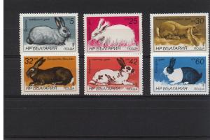 Bulgaria 1986 Rabbits 6 values MNH Scott #3146-3151