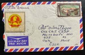 1975 Hanoi Vietnam Airmail Cover To Mezibori Czechoslovakia