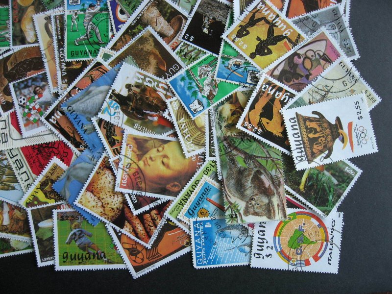 Guyana scrap pile of 125 (duplicates, mixed condition) worth checking out! 