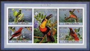 St Thomas & Prince Islands 2007 Birds #1 imperf sheet...