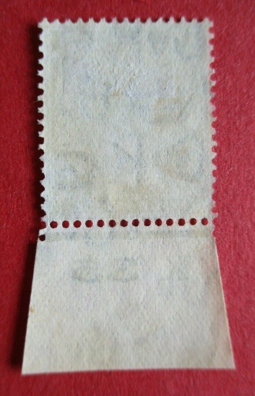 SG424 George V 1924-26 Harrison 4d Grey Green Imperf Control X35 Used