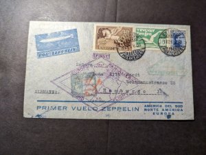 1930 Uruguay LZ 127 Graf Zeppelin First Flight Cover FFC Montevideo to Germany