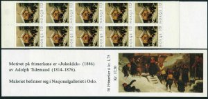 Norway 815a booklet,MNH.Michel 875 MH. Christmas 1982.Painting by Tidemand.