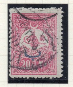 Turkey 1908 Early Behie Optd. Issue Fine Used 20p. Optd NW-04621