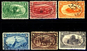 U.S. #285-290 USED SET MIXED CONDITION