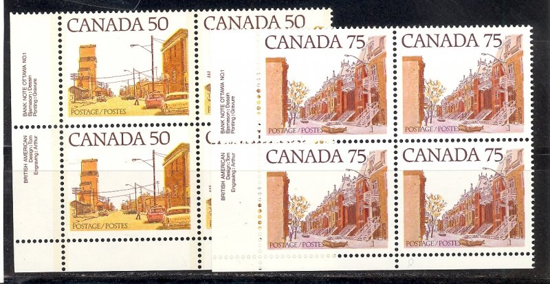 Canada #723, 724  Plate blocks  Mint VF NH - Lakeshore Philatelics