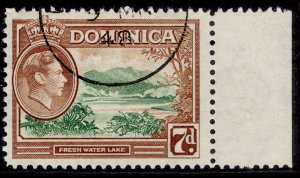 DOMINICA GVI SG105a, 7d green & yellow-brown, FINE USED.