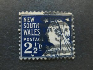 A5P17F50 New South Wales 1897-99 WMK Large Crown 2 1/2d Perf 12 Used-