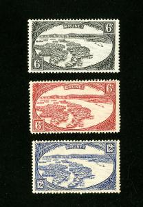 Brunei Stamps # 59-61 VF OG LH Set of 3 Scott Value $30.50