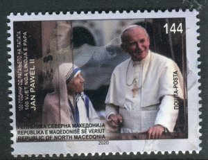 245 - NORTH MACEDONIA 2020 - Pope St. John Paul II - MNH