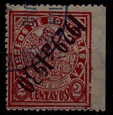 Honduras 264 used/ inverted ovpt