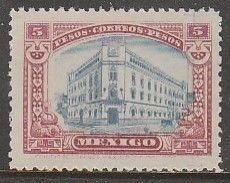 MEXICO 514, $5P MAIN POST OFFICE BUILDING. MINT, NEVER HINGED. F-VF.