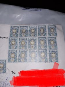Russian Definitive stamps +2022 on piece of Register cover Stavropol to US