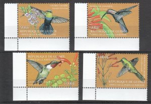 B1221 Guinea Colibri Flora & Fauna Birds & Flowers 1Set Mnh