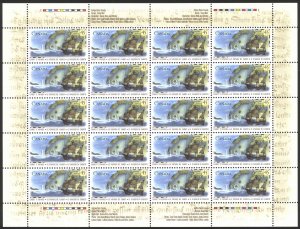 Canada Sc# 1649 MNH Pane/20 (inscribed) 1997 45c John Cabot's ship w/ map and...