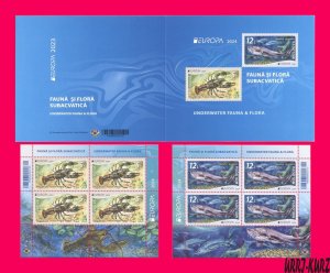MOLDOVA 2024 Europa CEPT Water Fauna Fish Sturgeon Crayfish Crustacean Booklet