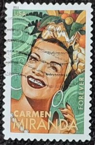 US Scott # 4498; used (44c) Carman Miranda from 2011; VF/XF centering; off paper