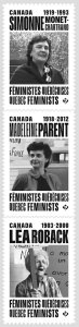 QUEBEC FEMINISTS = Historical Figures = Strip of 3 cut from Booklet 2023 MNH