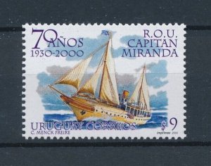 [111163] Uruguay 2000 70 Years Sailing ship Miranda  MNH