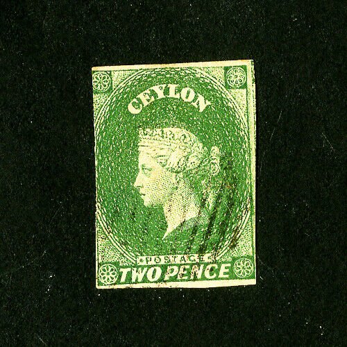 Ceylon Stamps # 4 Fresh Used Catalog Value $75.00