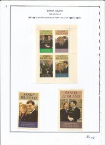 SANDA - 1986 - Royal Wedding, Gold o/p - Sheets -Mint Light Hinged-Private Issue