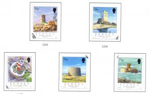 Jersey Sc 1178-82 2005 Martello Towers stamp set used