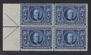 US 326 5c Louisiana Purchase Mint Arrow Margin Block of 4 F-VF OG NH SCV $750