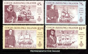 Cocos Islands Scott 218-221 Mint never hinged.