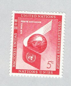 UN NY C6 MNH Airplane Wing and Globe 1959 (BP84318)