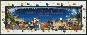 Christmas Isl 212 ad sheet,MNH.Michel 249-252 Bl.4. Christmas 1987.Santa Claus.