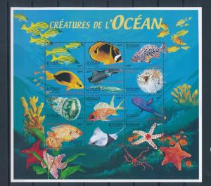 [29787] Djibouti 2000 Marine Life Fish Star MNH Sheet