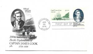 1732-33 James Cook on one ArtCraft FDC Anchorage, AK