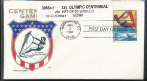 US 3068a-t FDC 32c OLYMPIC UNADDRESSED SET OF 20