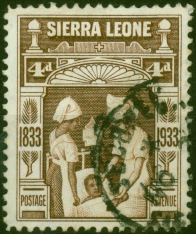 Sierra Leone 1933 4d Brown SG173 Fine Used