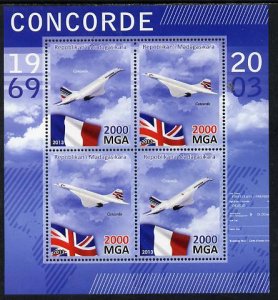 MADAGASCAR - 2013 - Concorde - Perf 4v Sheet - MNH-Private Issue