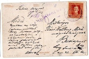 Austrian Occ. Serbia: 1916 ppc to Budapest from Belgrade with censor