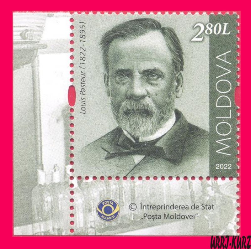 MOLDOVA 2022 Famous People France Chemist Microbiologist Louis Pasteur 1v MNH