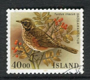 ICELAND; 1990s early Birds issue fine Mint 40k. value