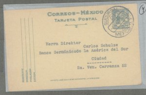 Mexico  1939 2c Green. Used locally, long message