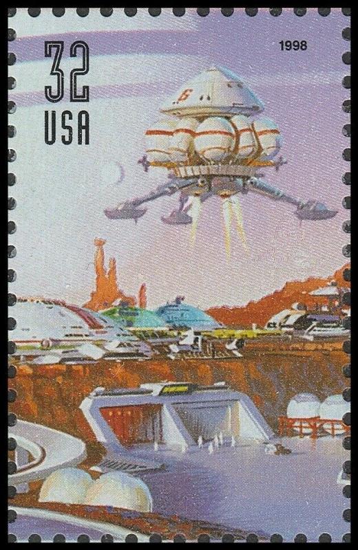 US 3239 Space Discovery Spaceship 32c single (1 stamp) MNH 1998