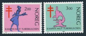 Norway 802-803,MNH.Michel 862-863. Fight against tuberculosis,1982.